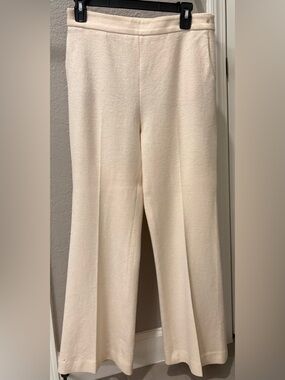 Carolina Herrera Ivory Wide-Leg Trousers